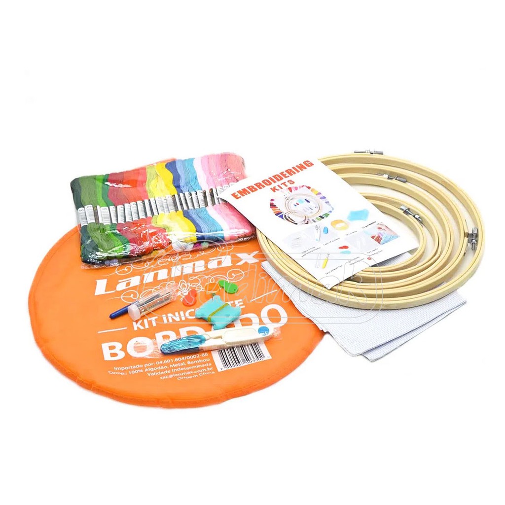 Kit Bastidores Completo P/iniciante Bordado Pontocruz Lanmax PROMOÇÃO