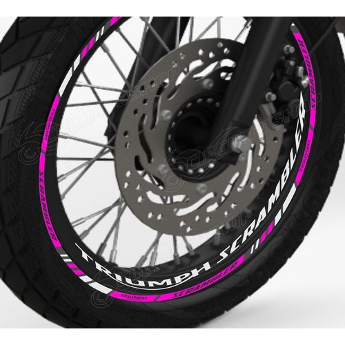 Friso + Adesivo Refletivo M6 Roda Moto Triumph Scrambler
