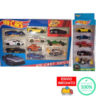 Kit Carrinhos Hot Cars Miniaturas estilo Colecionável!