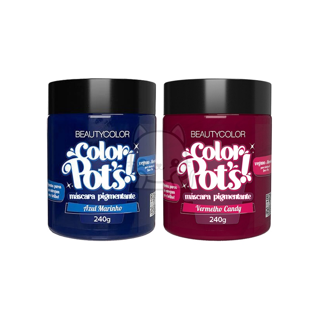 Kit Color Pot's Azul Marinho + Vermelho Candy - Beauty Color