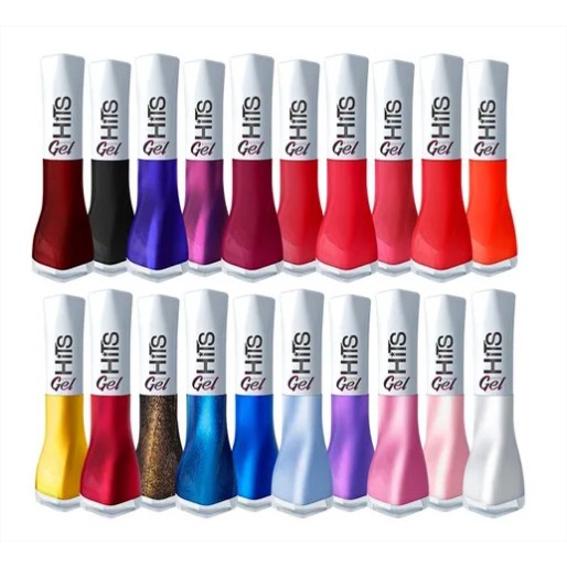 Esmaltes de Unha Hits - Efeito Gel - 5FREE - Hipoalergênico