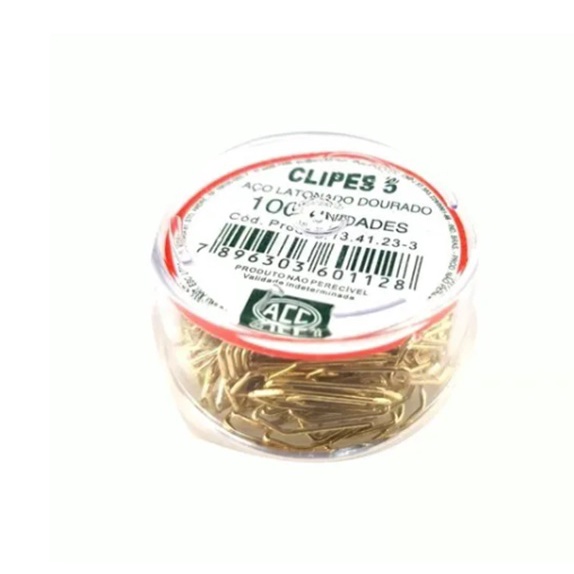 Mini Clips Dourado 100 Un Ideal P/ Convite Casamento , Cartão , Contrato Escritório em Oferta na Shopee