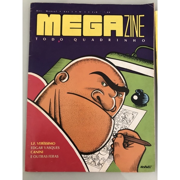 kit lote revista Mega edição 1 2 3 e 4! Com autores como Luis Fernando Veríssimo, Edgar Vasques, Canini, Millor