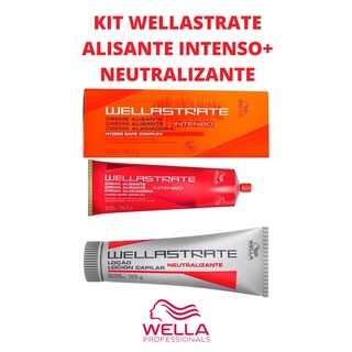 KIT Wellastrate Creme Alisante Intenso 126,3g + Neutralizante 125g