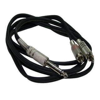 Cabo P10 Mono X 2 Rca 5 Metros Excelente Qualidade REF:04WU