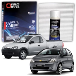 Filtro de Cabine p/ Ar Condicionado + Higienizador Limpa Ar Condicionado Automotivo Tipo Granada