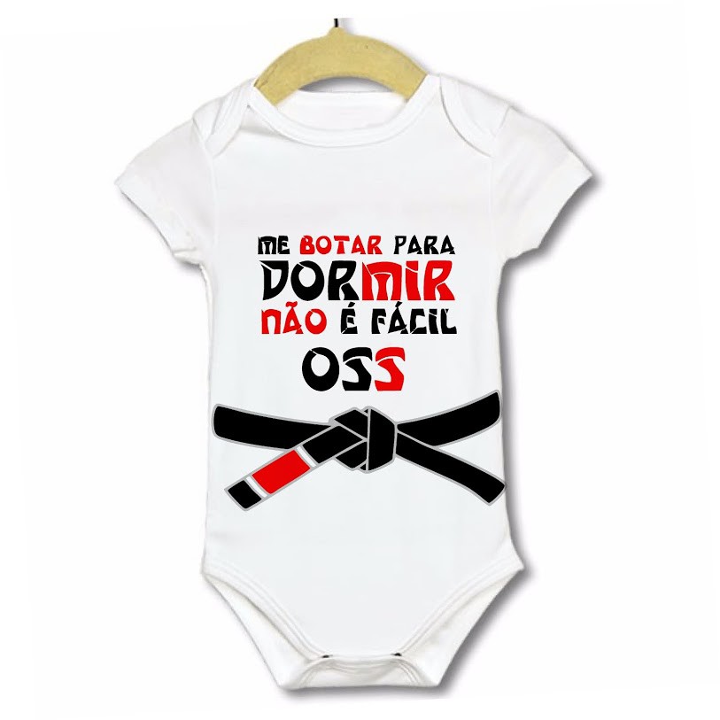 Roupinha Body infantil bebê criança Me botar para dormir não é facil OSS