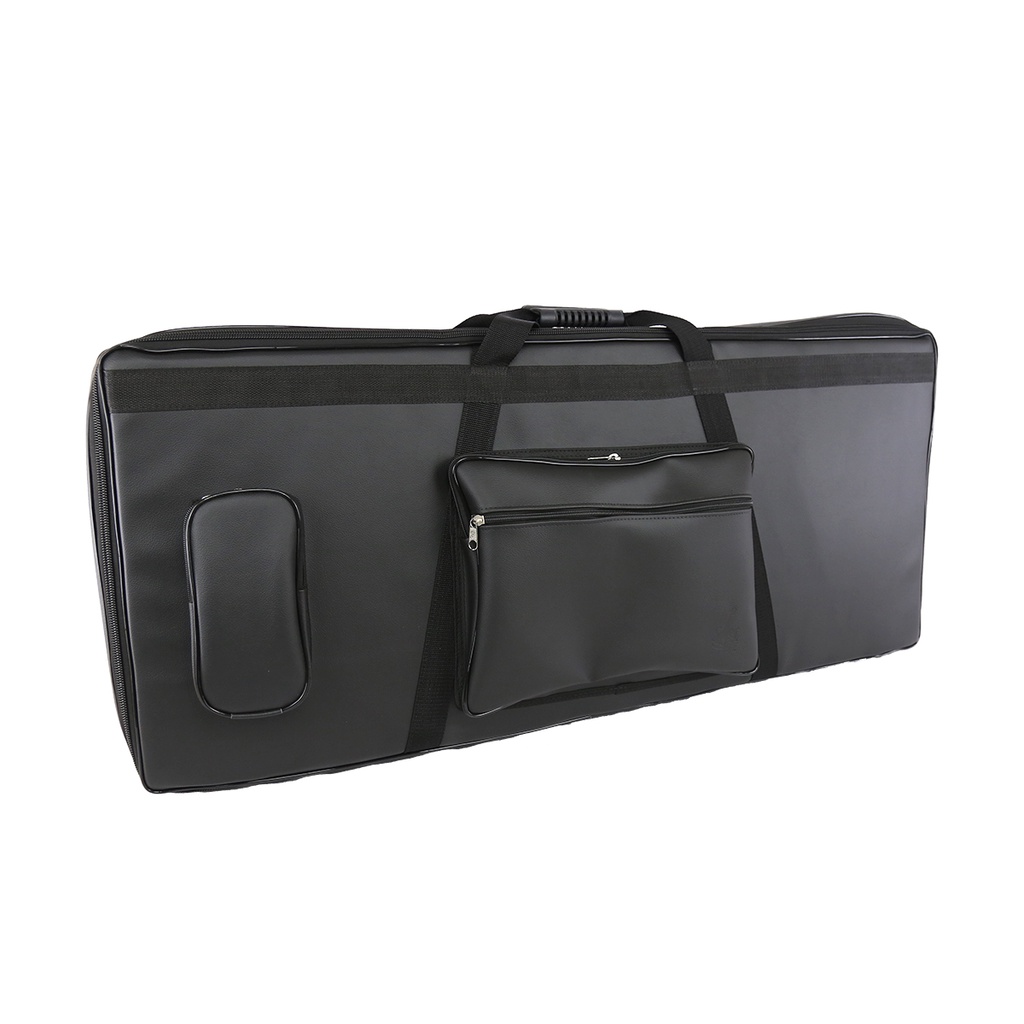 Capa Bag Teclado 5/8 Couro Sintético Pelúcia Extra Luxo - Preto
