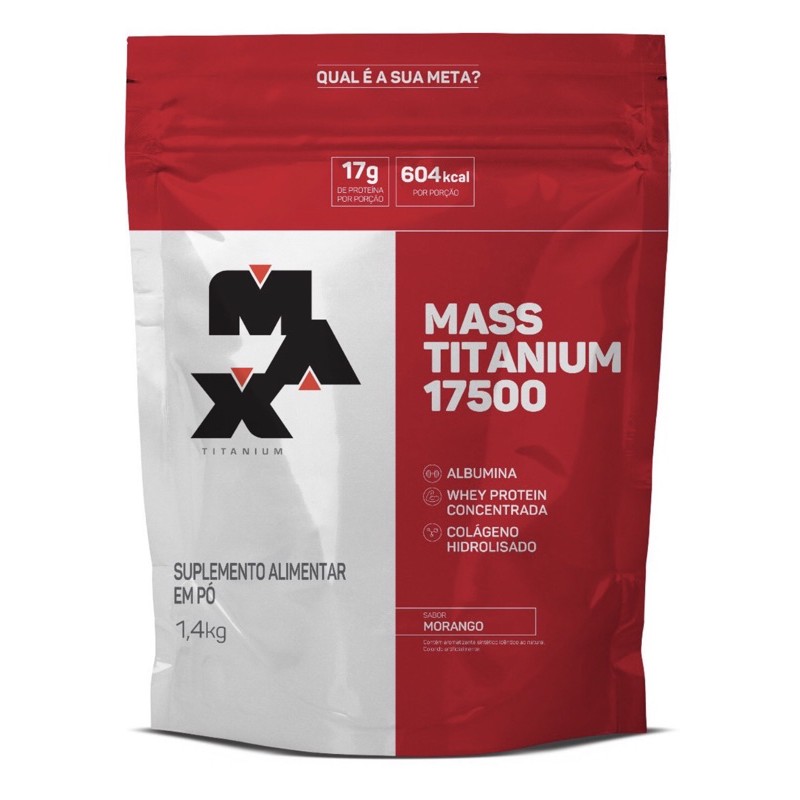 Hipercalórico Massa Mass Titanium 17.500 1,4kg ou 3kg Max Titanium - 17500 hipercalorico