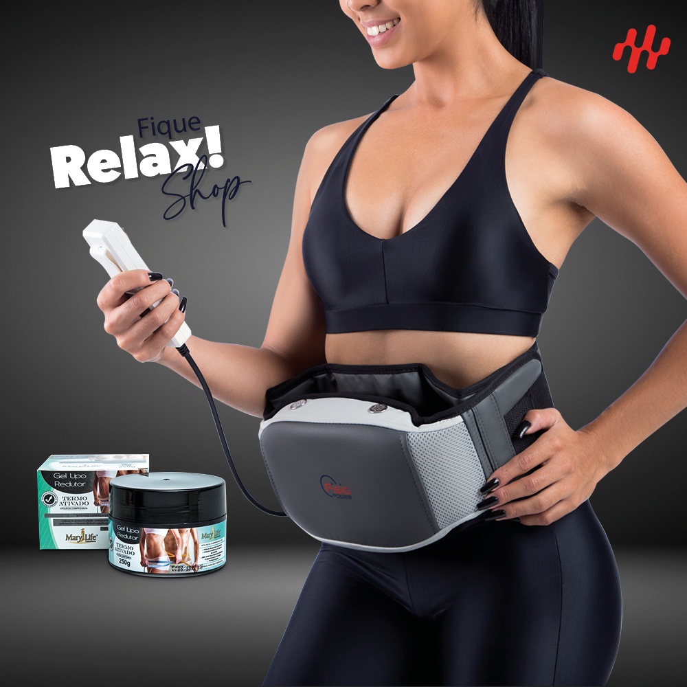 Cinta Modeladora Abdominal Vibratória Ajustável Tonificador em Oferta na Shopee