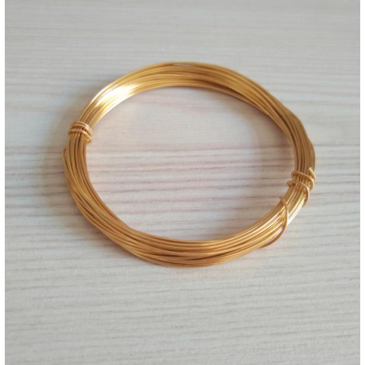 5 Mt Arame Artesanato Alumínio Cor Ouro em Oferta na Shopee