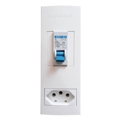 Caixa de Proteção Sobrepor com Disjuntor Din Unipolar e Tomada 20a Margirus