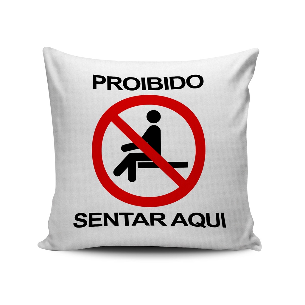 almofada divertida proibido sentar aqui