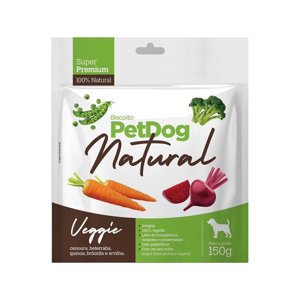 Biscoito Natural Pet Dog Veggie 150 gr  Ideal Para Seu Cachorro Pets Com Benefícios Únicos