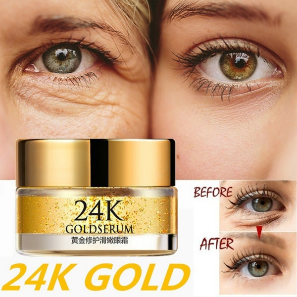 Creme De Olhos Em Ouro 24K Antirrugas Para Remover Olheiras