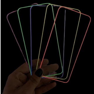 Película de Vidro 3D com Borda Fluorescente Noturna Compatível com iPhone