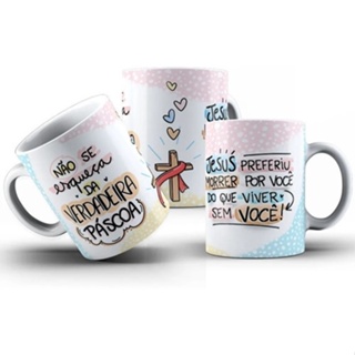 Caneca Frase Gospel Verdadeira Páscoa - Mega Oferta!!! em Oferta na Shopee