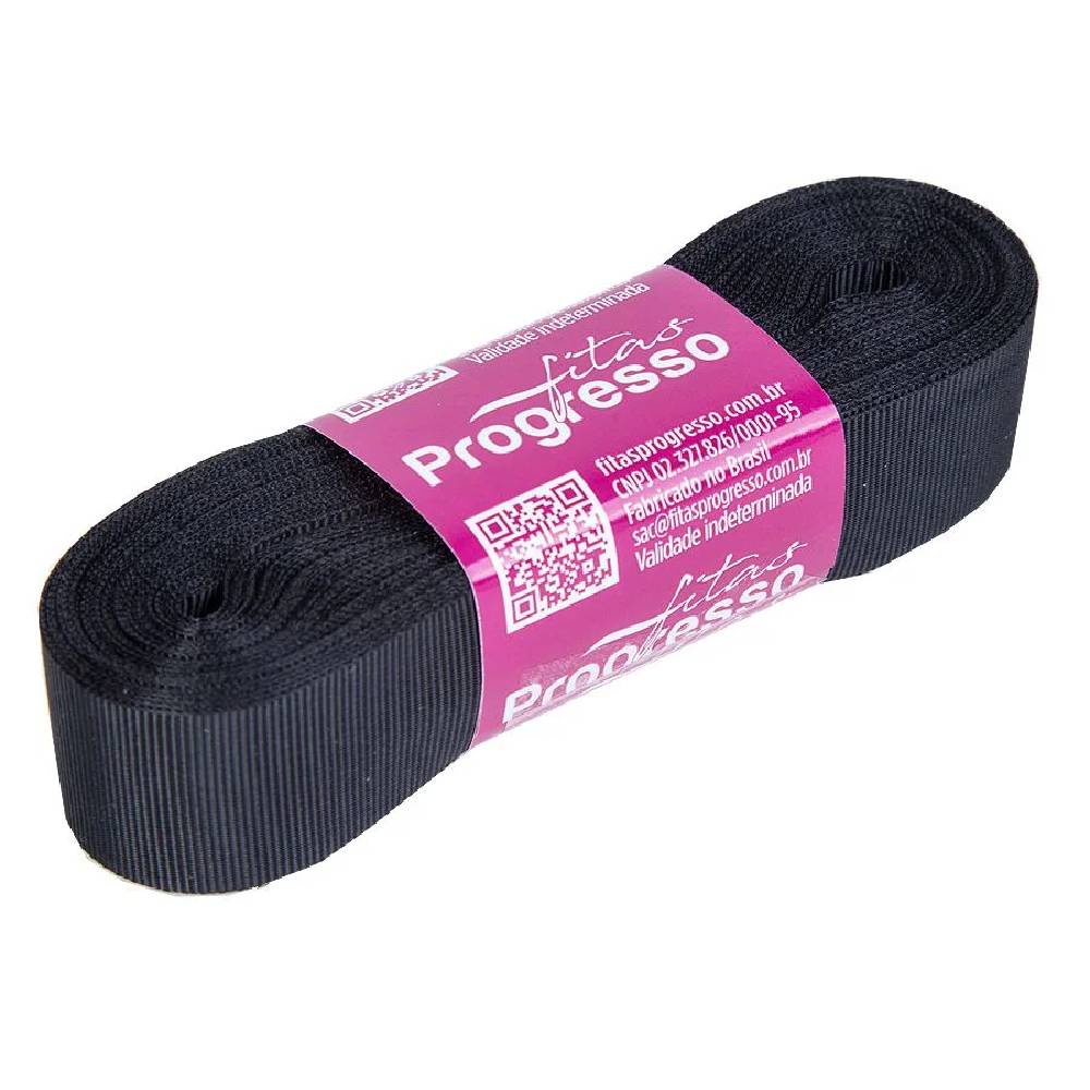 Fita Gorgurão Progresso 22mm nº5 - 10m Cor 219 Preto - 1un em Oferta na Shopee