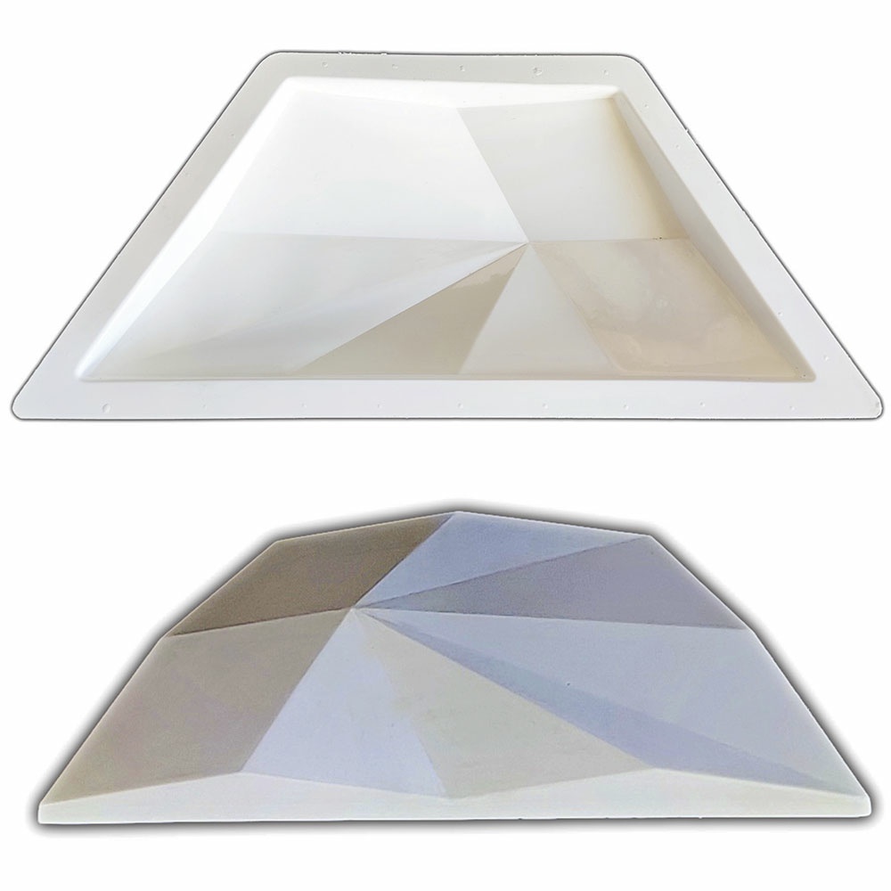 Forma 3d Trapezio Diamantada 40x20cm ABS 2mm Molde para gesso/cimento/concreto IN422