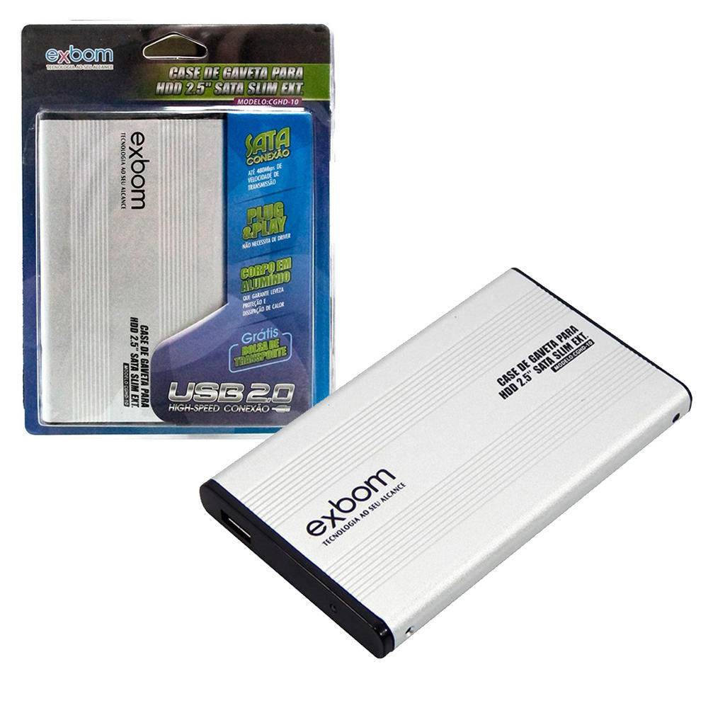 Case para HD 2.5“ SATA Slim