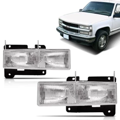 Farol Silverado Grand Blazer 98 99 2000 2001 2002 2003 2004 2005 2006 Foco Duplo Cromado
