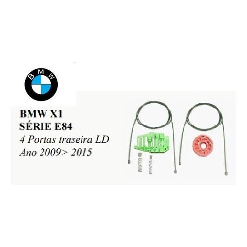 Kit Rep. Maquina Vidro Eletrico Traseiro Esquerdo Bmw X1 E84