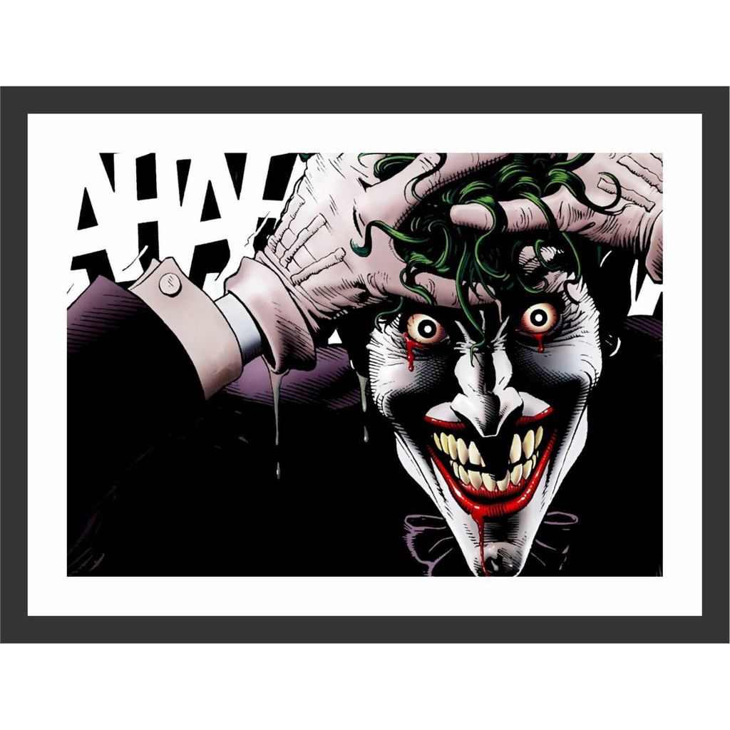 Quadro Decorativo Coringa Joker Quartos Salas Decorações Com Moldura T0015 P