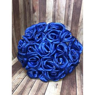 Buque Azul Royal De Noiva Para Casamento em Oferta na Shopee