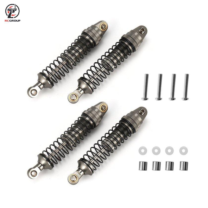 Leslaur 2pcs Internal Spring Negative Pressure Shock Absorber 100mm Metal for Traxxas HSP Redcat RC4WD Tamiya Axial Wraith SCX10 D90 HPI RC Crawler 