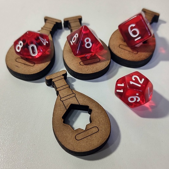 Token de inspiração de bardo (Bardic Inspiration) para RPG em MDF