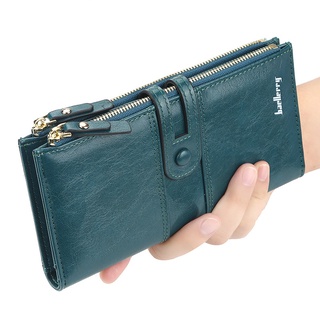 Carteira De Couro Das Mulheres Titular Do Cartão De Luxo Embreagem Casuais Carteiras Bolso Com Zíper Ferrolho Senhoras Moda Feminina Bolsa Da Moeda