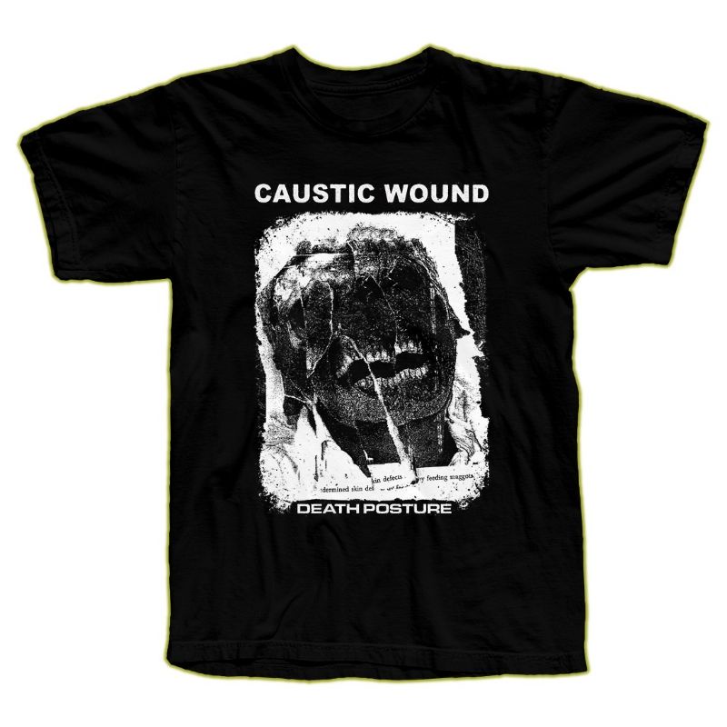 Camiseta Caustic Wound Death Posture Grindcore Death Metal Napalm Death Assuck Rot Nasum Brutal Truth