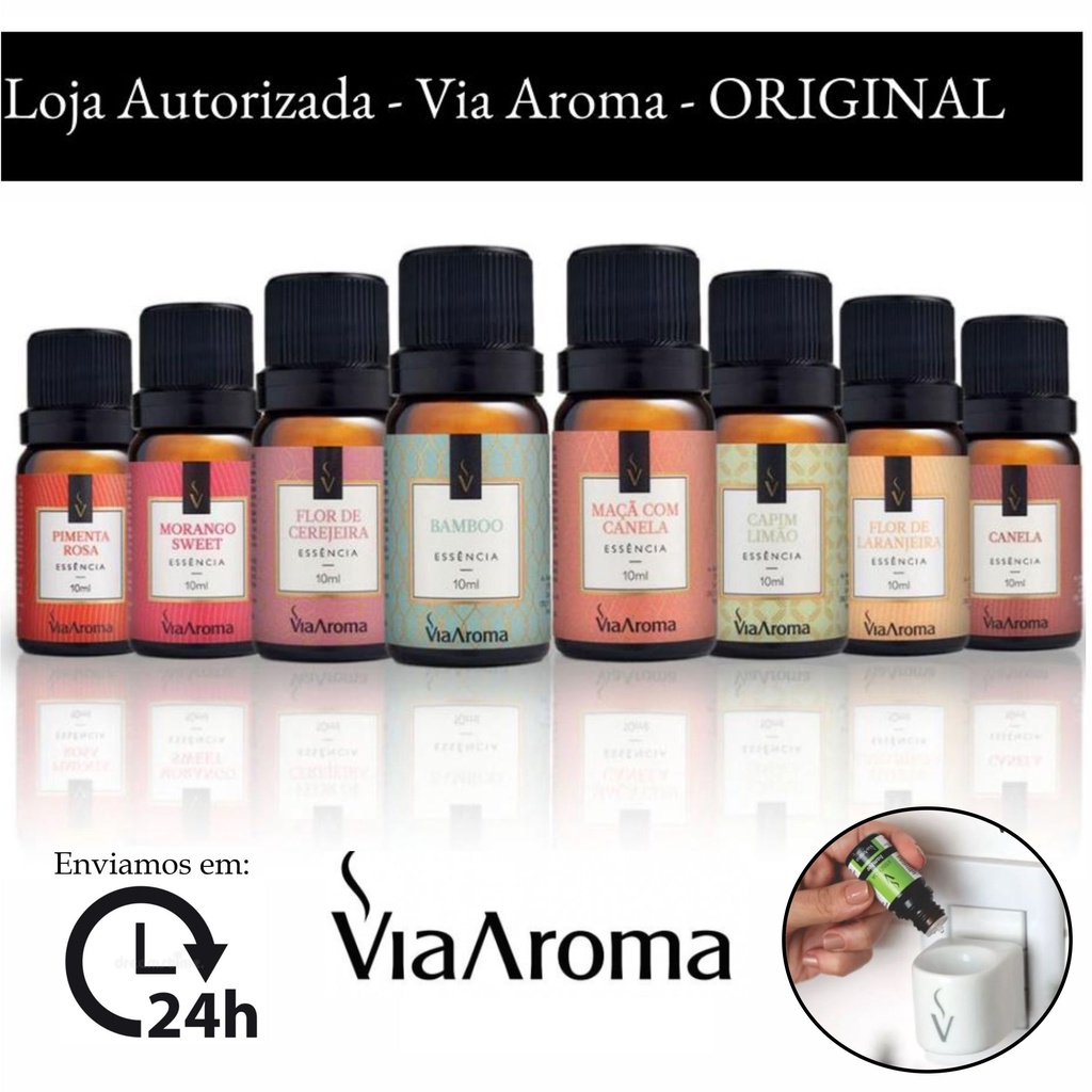 Essência Via Aroma 10ml Clássica ORIGINAL Para Aromatizador de Ambiente - As TOP mais vendidas