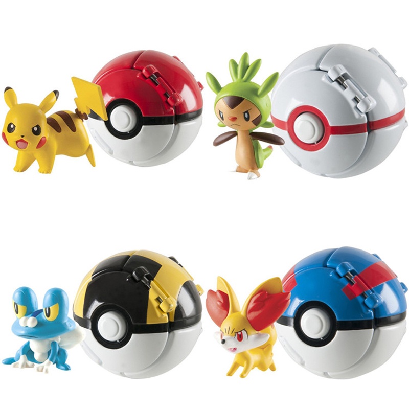 Pokémon Pokeball Figuras Brinquedos, Variant Ball Modelo, Pikachu