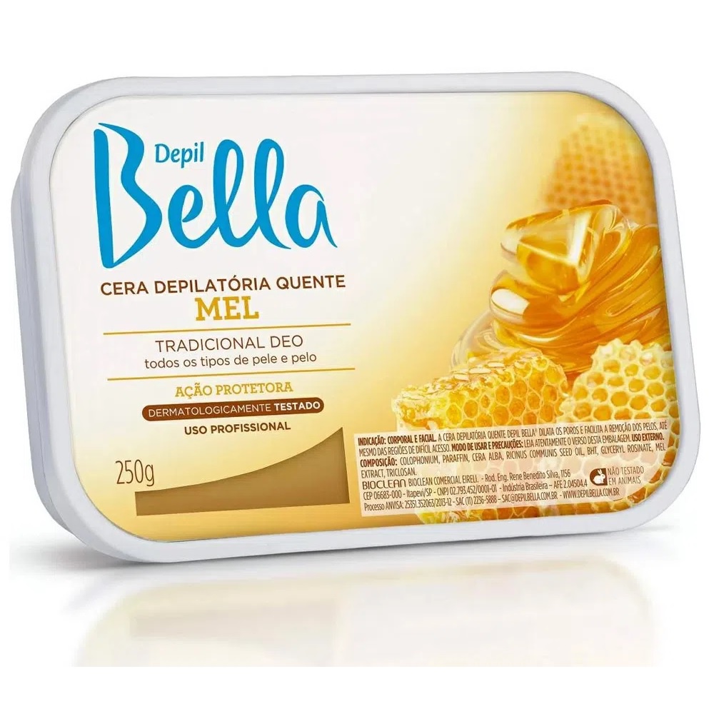 Cera Quente Depilatória Em Barra Depil Bella Mel 250g em Oferta na Shopee