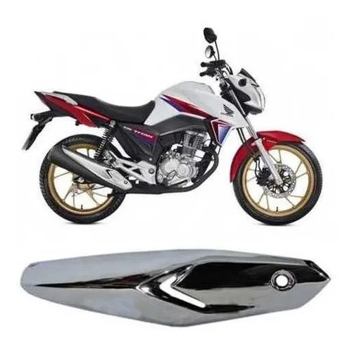 Protetor Escapamento Cromado Titan 160 Fan Start 2016/2022 100171 — imagem 2 de 2