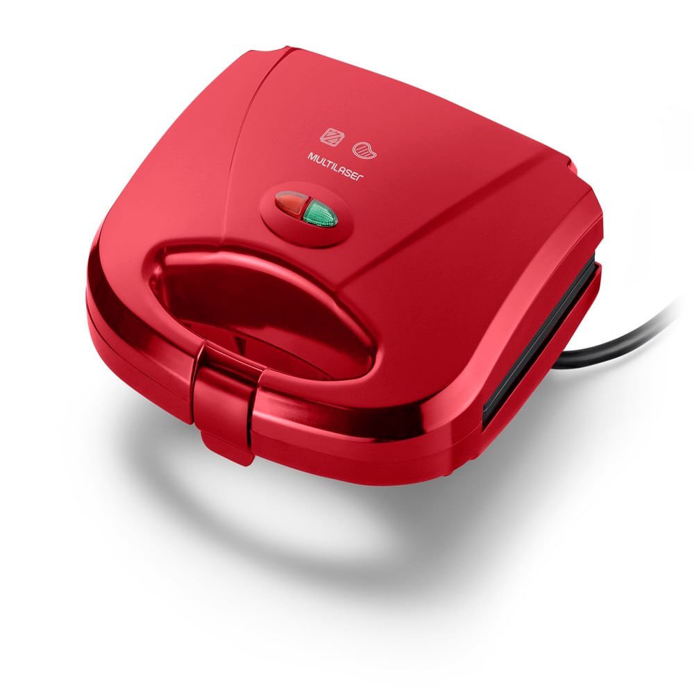 Sanduicheira e Minigrill Multilaser Gourmet 220V 750W Vermelha