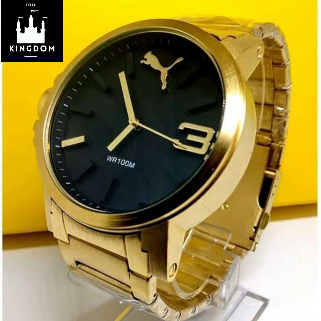 Relógio Puma Dourado a Shopee Brasil