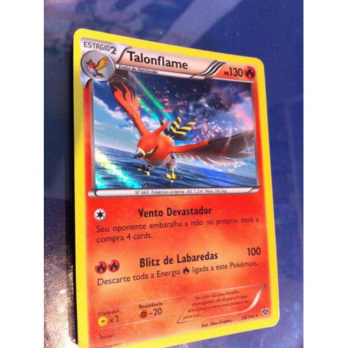 Pokemon Talonflame Holo Xy 28 146 Portugues Shopee Brasil