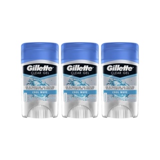 Kit com 3 Desodorantes Gillette Antitranspirante Clear Gel Cool Wave 45g em Oferta na Shopee