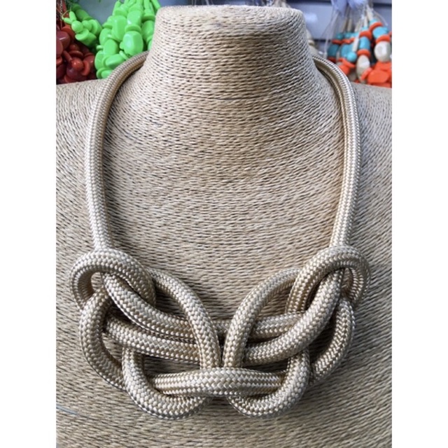 Colar de Corda Nautica No Max Cordão Colar feminino Artesanal
