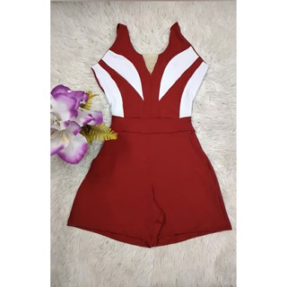 Macaquinho Plus Size Dual Cores com Lycra Estica 44 á 54