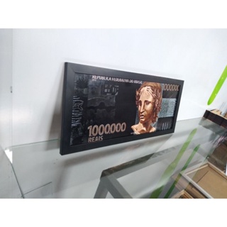 Quadro nota com moldura em mdf 3mm 50x20 Quadro decorativo nota 1 milhão quadros decorativos moderno em Oferta na Shopee
