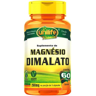 Magnésio Dimalato 60 Cápsulas 810mg - Unilife