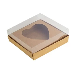 Caixa Coração Colher de 250g Kraft 15x13x6,5cm 5un - ASSK