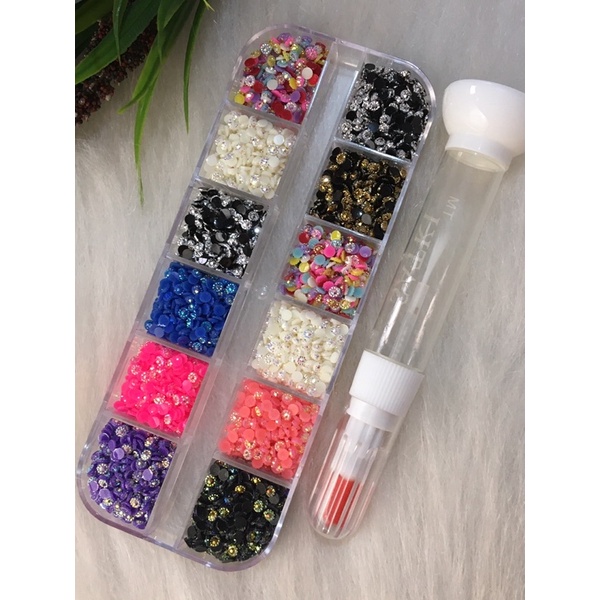 kit porta pedrarias margaridas de jóia de unha mais caneta para base fabricaçao de jóias de unha pedrarias de unha