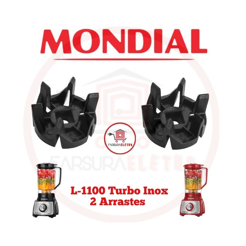 Arraste do Copo 2 Unidades Liquidificador Mondial L-1100 Turbo
