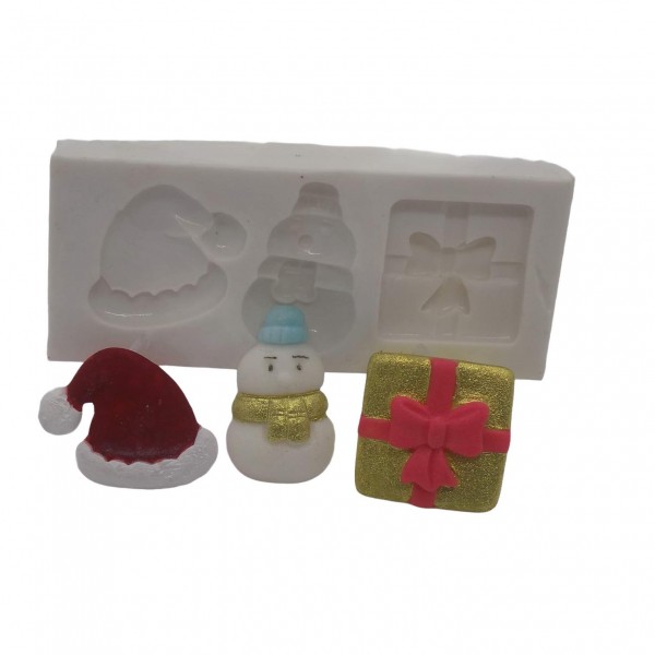 Molde De Silicone Gorro/Snow/Presente Molde Para Confeitaria Molde Para Biscuit 1065