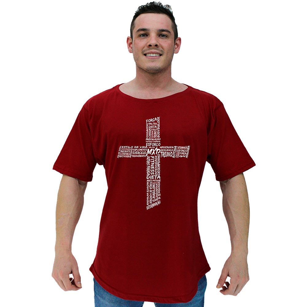 Camiseta Morcegão MXD Conceito Oversized Academia Treino Crucifixo Motivacional