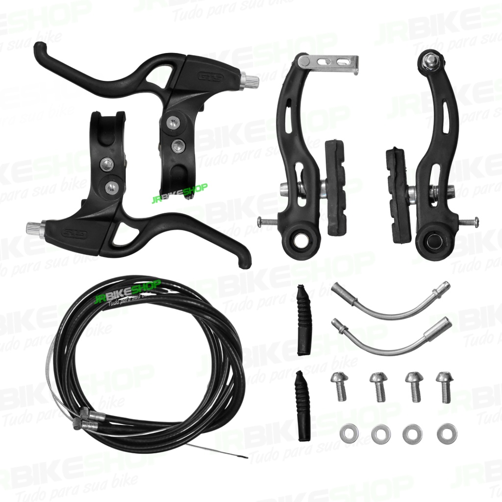 Kit Freio V Brake GTS Completo Manete Cabos Capa Conduite Promoção